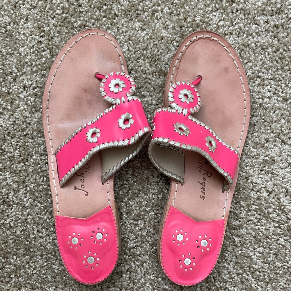 Bright Pink Jack Rogers